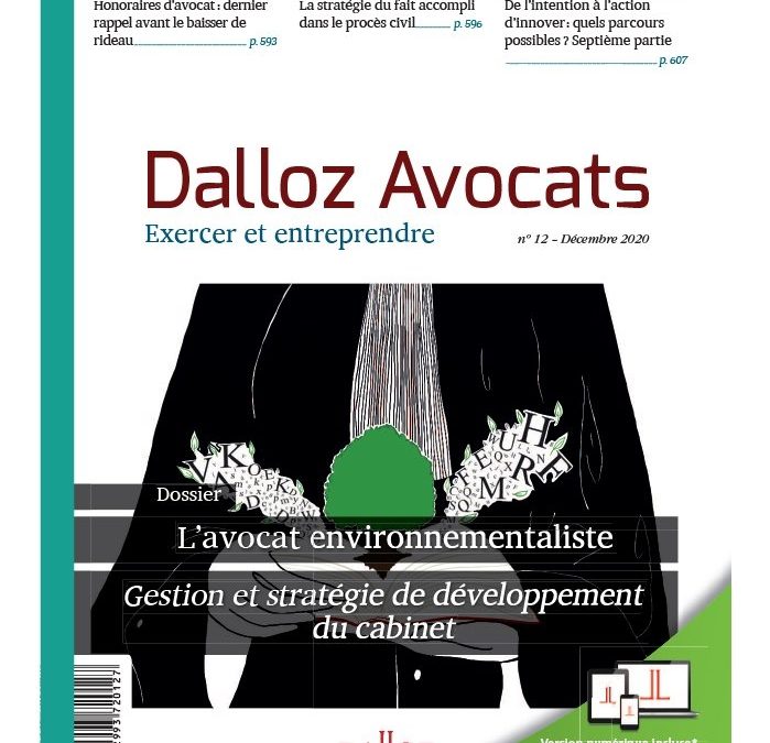 Nouvelle génération d&rsquo;avocats environnementalistes (Dalloz)
